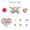 Wrapables Crystal Rhinestone Gem Stickers, Bling Jewel Adhesives for DIY Arts & Crafts, Smartphones, Water Bottles, Sunglass Cases (Set of 6)